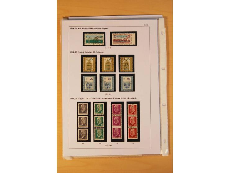 1949/90, postfrische und gestempelte stark spezialisierte Sammlung mit zahlreichen Abarten, Typen, Plattenfehlern und Zusamme