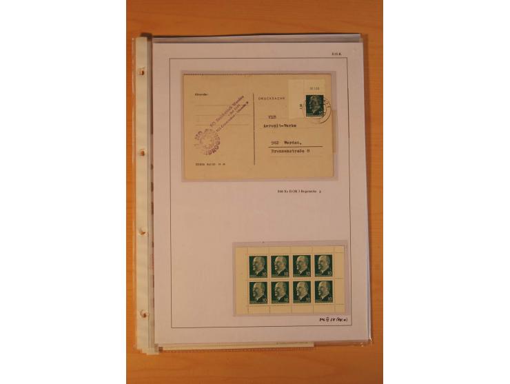 1949/90, postfrische und gestempelte stark spezialisierte Sammlung mit zahlreichen Abarten, Typen, Plattenfehlern und Zusamme