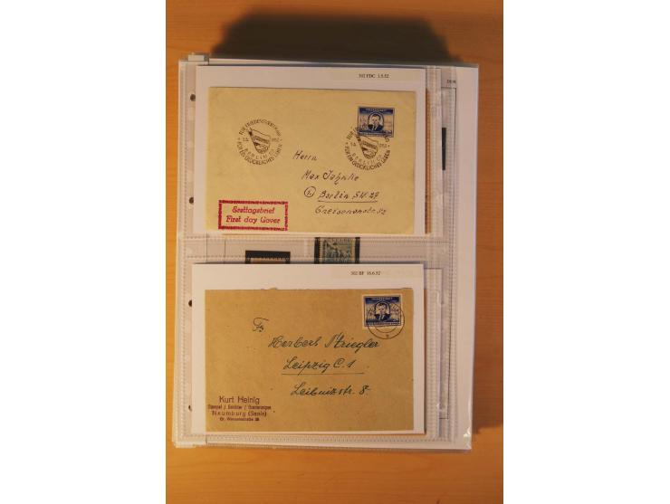 1949/90, postfrische und gestempelte stark spezialisierte Sammlung mit zahlreichen Abarten, Typen, Plattenfehlern und Zusamme