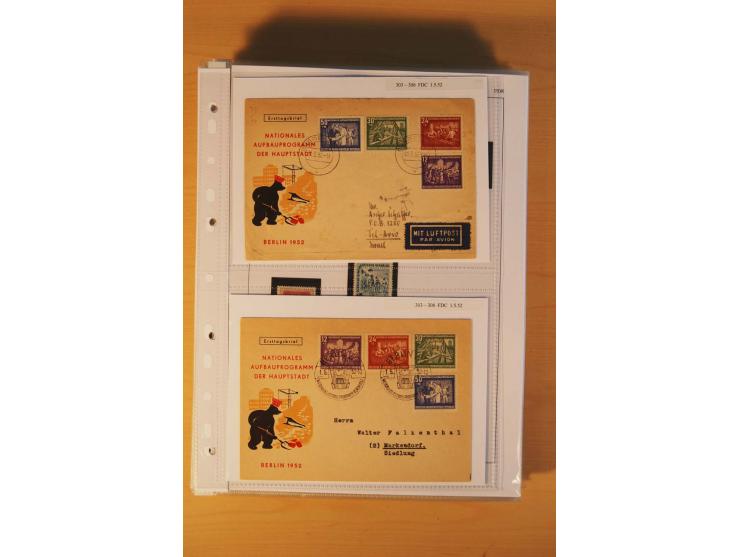 1949/90, postfrische und gestempelte stark spezialisierte Sammlung mit zahlreichen Abarten, Typen, Plattenfehlern und Zusamme