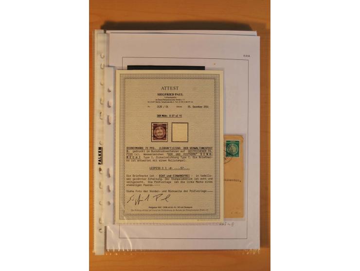1949/90, postfrische und gestempelte stark spezialisierte Sammlung mit zahlreichen Abarten, Typen, Plattenfehlern und Zusamme