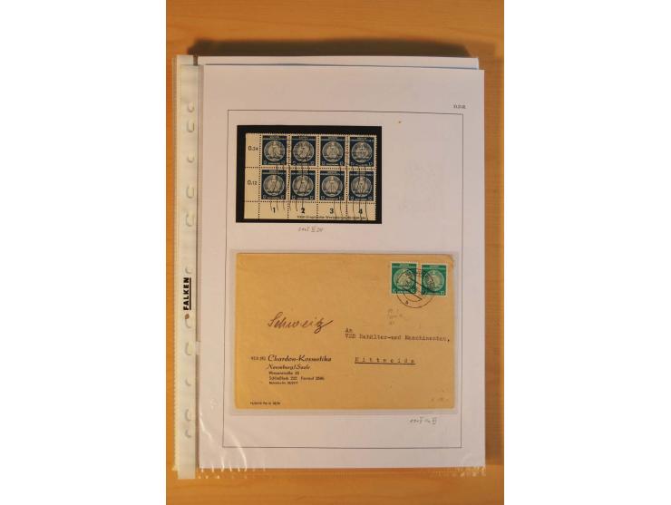1949/90, postfrische und gestempelte stark spezialisierte Sammlung mit zahlreichen Abarten, Typen, Plattenfehlern und Zusamme