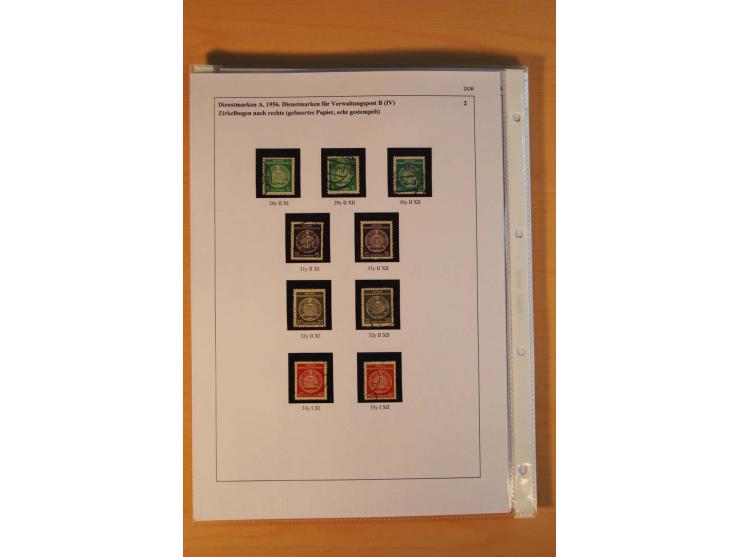 1949/90, postfrische und gestempelte stark spezialisierte Sammlung mit zahlreichen Abarten, Typen, Plattenfehlern und Zusamme
