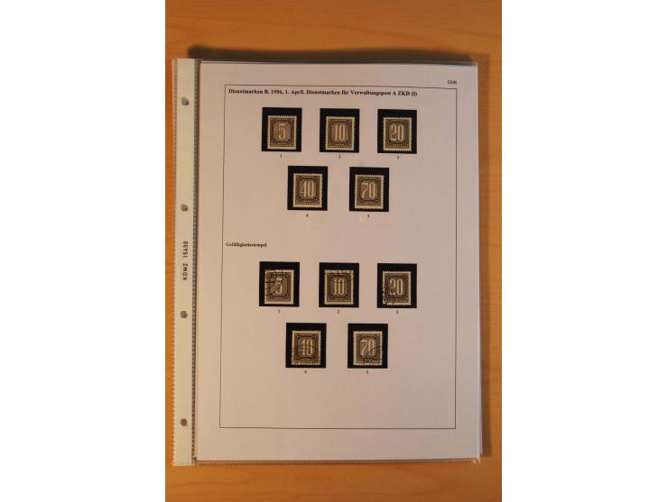 1949/90, postfrische und gestempelte stark spezialisierte Sammlung mit zahlreichen Abarten, Typen, Plattenfehlern und Zusamme