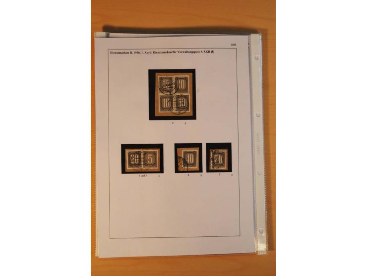 1949/90, postfrische und gestempelte stark spezialisierte Sammlung mit zahlreichen Abarten, Typen, Plattenfehlern und Zusamme