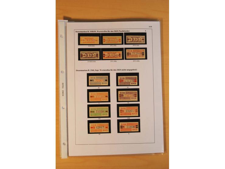 1949/90, postfrische und gestempelte stark spezialisierte Sammlung mit zahlreichen Abarten, Typen, Plattenfehlern und Zusamme