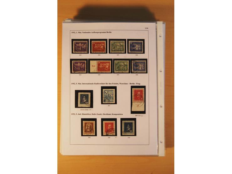 1949/90, postfrische und gestempelte stark spezialisierte Sammlung mit zahlreichen Abarten, Typen, Plattenfehlern und Zusamme