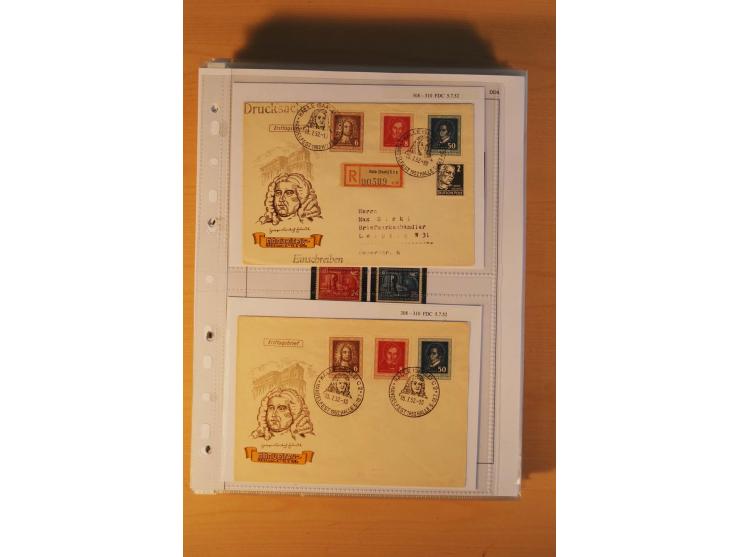 1949/90, postfrische und gestempelte stark spezialisierte Sammlung mit zahlreichen Abarten, Typen, Plattenfehlern und Zusamme