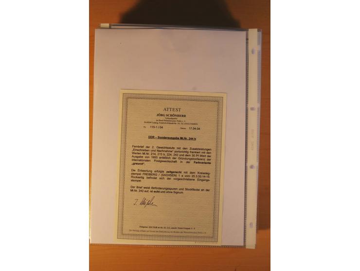 1949/90, postfrische und gestempelte stark spezialisierte Sammlung mit zahlreichen Abarten, Typen, Plattenfehlern und Zusamme