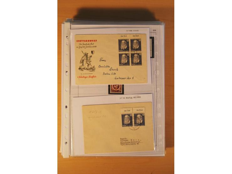 1949/90, postfrische und gestempelte stark spezialisierte Sammlung mit zahlreichen Abarten, Typen, Plattenfehlern und Zusamme