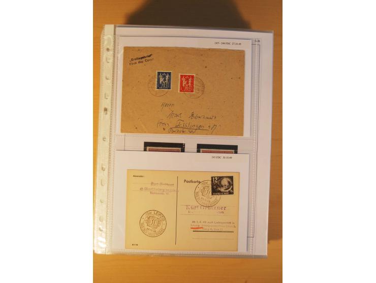 1949/90, postfrische und gestempelte stark spezialisierte Sammlung mit zahlreichen Abarten, Typen, Plattenfehlern und Zusamme