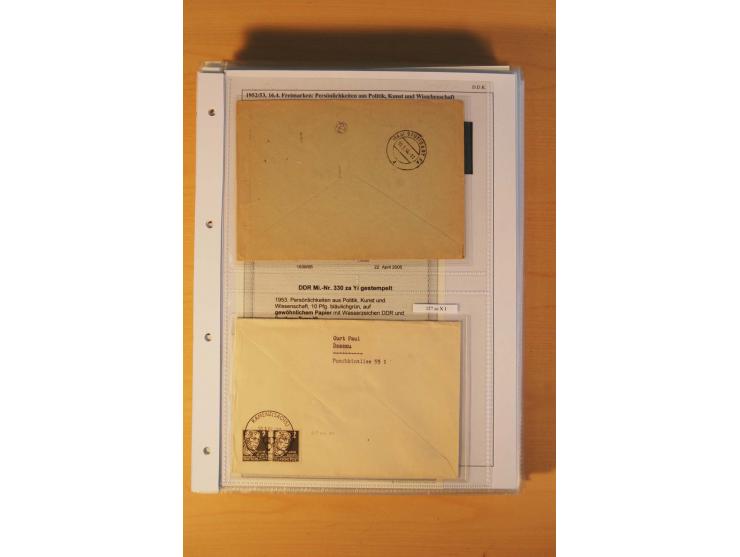 1949/90, postfrische und gestempelte stark spezialisierte Sammlung mit zahlreichen Abarten, Typen, Plattenfehlern und Zusamme