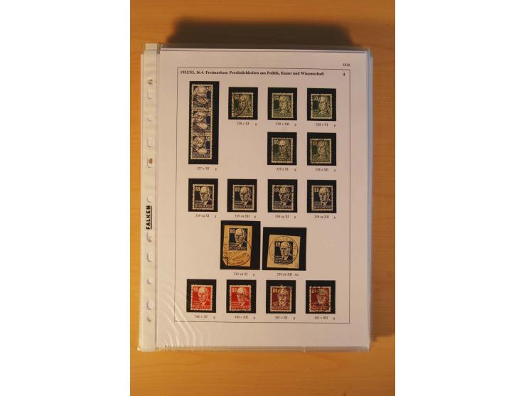 1949/90, postfrische und gestempelte stark spezialisierte Sammlung mit zahlreichen Abarten, Typen, Plattenfehlern und Zusamme
