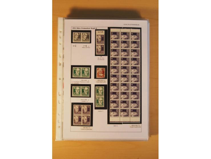 1949/90, postfrische und gestempelte stark spezialisierte Sammlung mit zahlreichen Abarten, Typen, Plattenfehlern und Zusamme