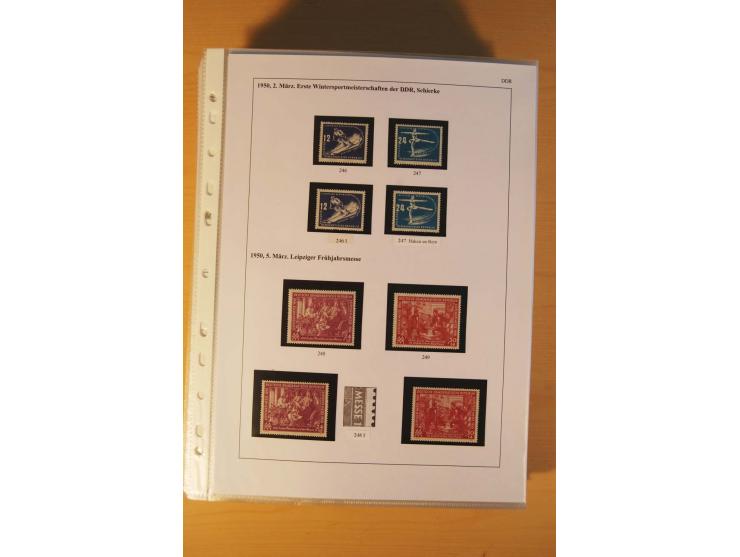 1949/90, postfrische und gestempelte stark spezialisierte Sammlung mit zahlreichen Abarten, Typen, Plattenfehlern und Zusamme