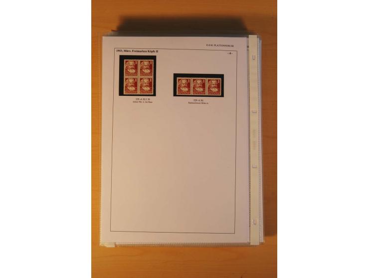 1949/90, postfrische und gestempelte stark spezialisierte Sammlung mit zahlreichen Abarten, Typen, Plattenfehlern und Zusamme