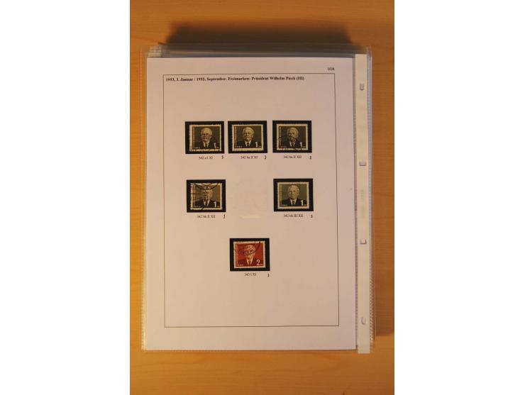1949/90, postfrische und gestempelte stark spezialisierte Sammlung mit zahlreichen Abarten, Typen, Plattenfehlern und Zusamme