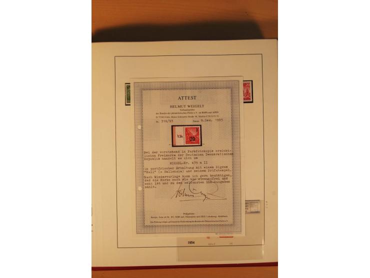 1949/90, kpl. postfrische Sammlung mit u.a. Mi.-Nr. 439 a II postfrisch, Fotoattest Weigelt BPP