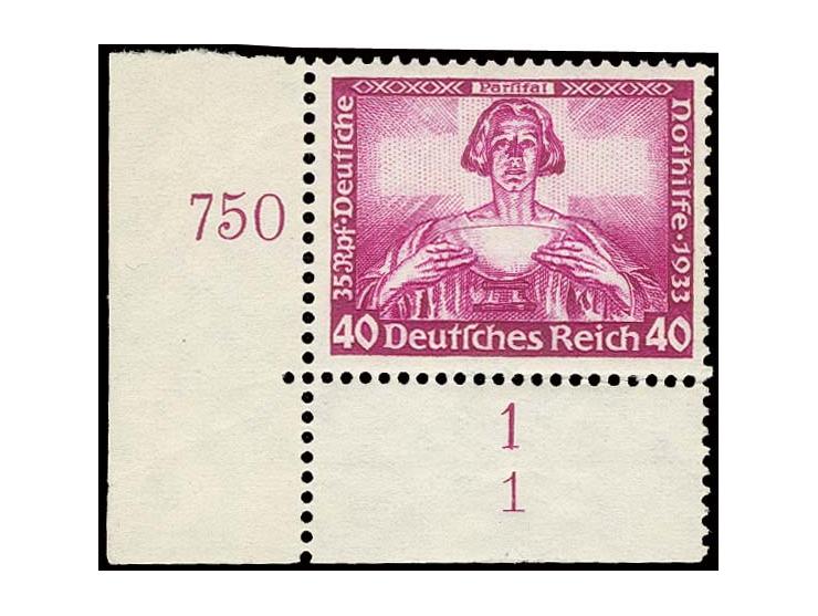 40 Pfg. aus der linken unteren Bogenecke, postfrisch, unsigniert, Kabinett