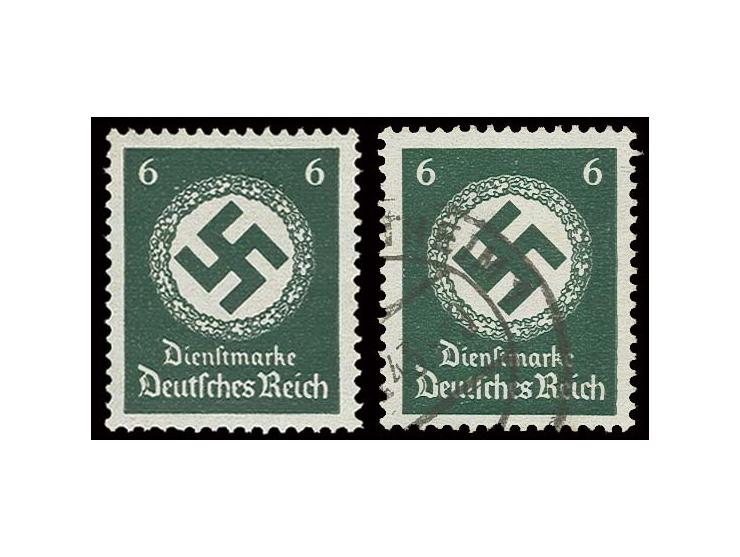 1934, Behördendienstmarke 6 Pfg. mit waagerechter Gummiriffelung, postfrisch und gestempelt, 2 Kurzbefunde Oechsner BPP (Mi. 