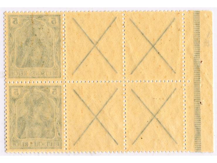 Heftchenblatt Germania 5 Pfg. mit nicht durchgezähntem Rand, postfrisch, Pracht (Mi. 4.000,-)