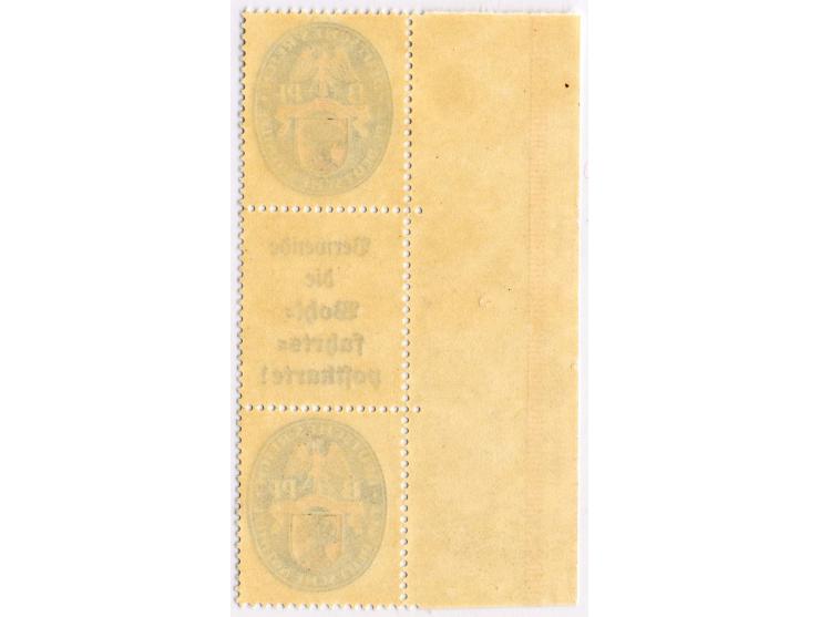 8+A1.1+8 Pfg., postfrisches linkes Randstück, Kabinett (Mi. 2.000,-)