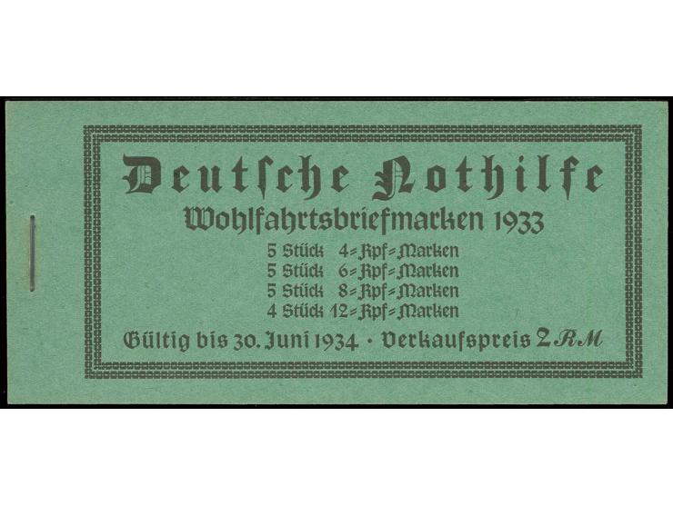 Markenheftchen Wagner, H-Blätter durchgezähnt bzw. nicht durchgezähnt, postfrisch, Deckel ungefaltet, Kabinett (Mi. 1.000,-)