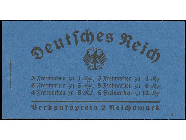 1934, Markenheftchen Hindenburg, postfrisch, Deckel ungefaltet, Luxus (Mi. 900,-)