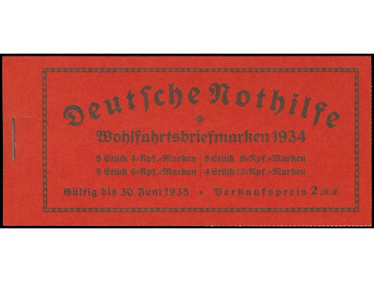 1934, Markenheftchen Stände, Ränder nicht durchgezähnt, postfrisch, Deckel ungefaltet, Luxus (Mi. 500,-)