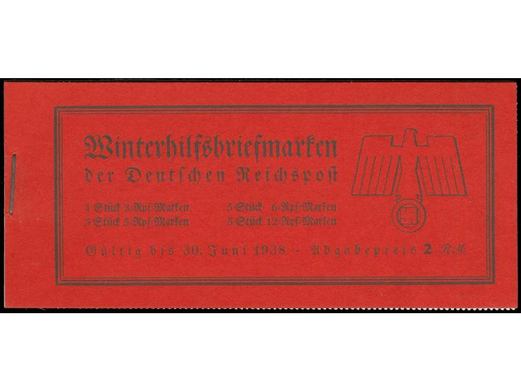 1937, Markenheftchen WHW, postfrisch, Deckel ungefaltet, Luxus (Mi. 150,-)