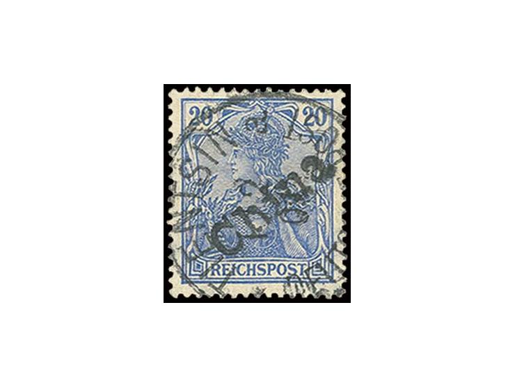 20 Pfg., zentrisch gestempelt "TIENTSIN 1/2 01", Pracht, sign. HK und Bothe BPP (Mi. 1.200,-)
