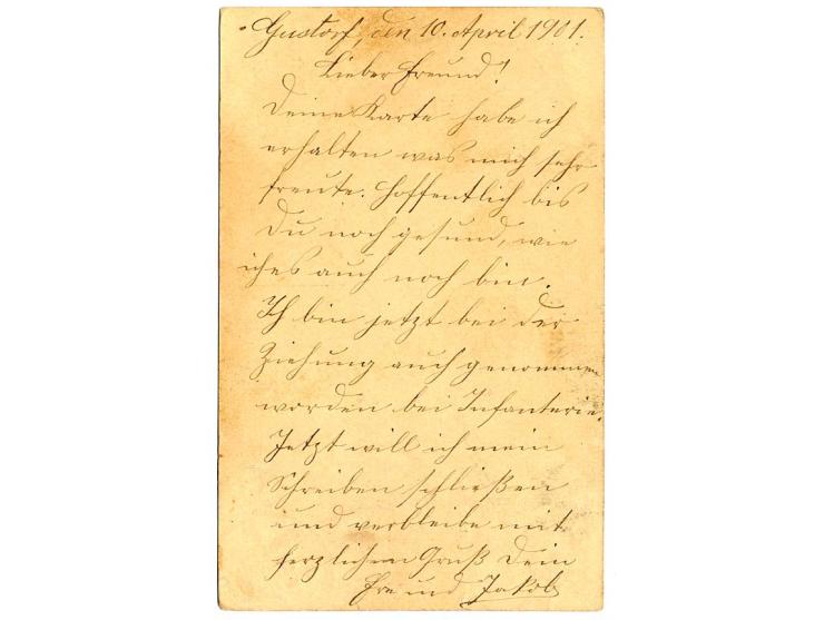 FELDPOST: 1901, Feldpost-Vordruckkarte von "GREVENBROICH 11.4.01" mit nicht ganz aufgesetztem Durchgangsstempel "BERLIN 12/4 