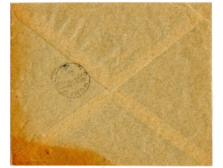 Vorausfrankaturen: 1916, "Frankiert/mit 7 1/2 H." auf Umschlag der Missionshandelsgesellschaft mit Stempel "TANGA 15.4.16" na