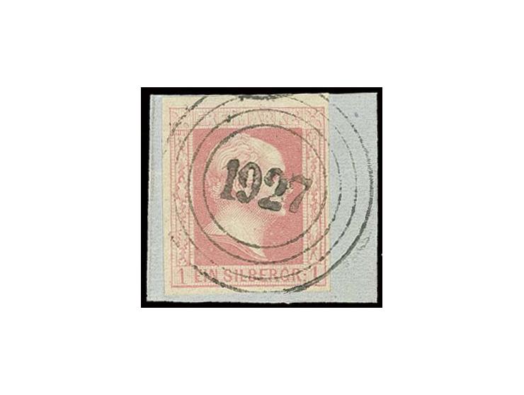 "1927" NIEDER-FISCHBACH, glasklar und gerade auf glatter Grund 1 Sgr. rosa, voll- bis breitrandig auf Briefstück; ein seltene