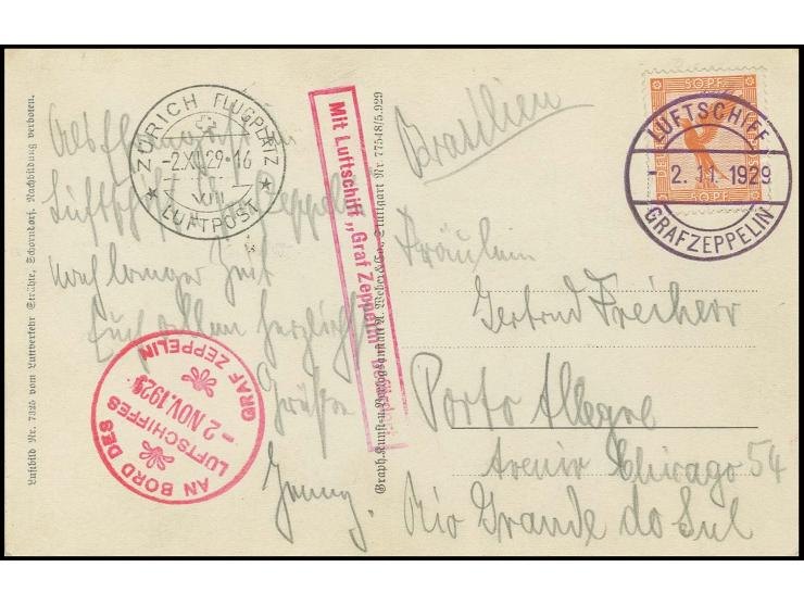 Fahrt nach Zürich-Dübendorf, Passagier-Fotokarte mit Bordpoststempel vom 2.11. und Ankunftsstempel "ZÜRICH FLUGPLATZ" nach Po