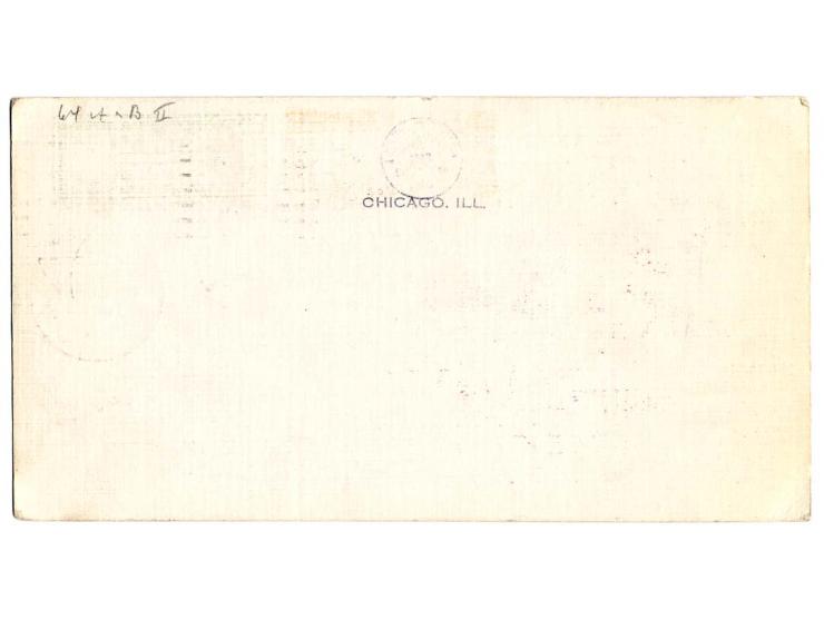 Karte mit Zeppelin 1,30 $ und 65 C. sowie zusätzlichem "Round Flight"-Stempel in die Schweiz, Kabinett