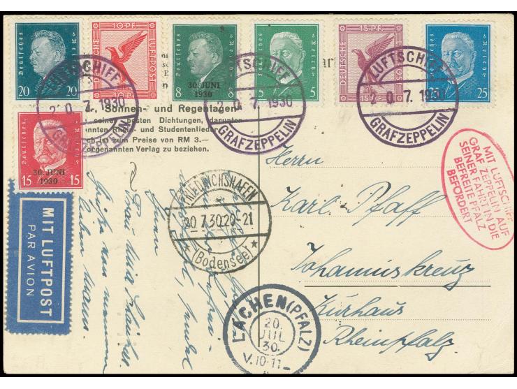 Landungsfahrt nach Lachen, Bordpostkarte der Hin- und Rückfahrt, geschrieben von Mia Schönherr, Frau des Besatzungsmitglieds 