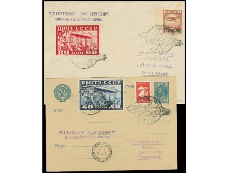 Rückfahrt von Rußland, Karte und Brief mit 40 bzw. 80 K., Kabinett
