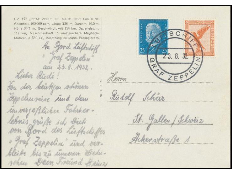 Schweizkurzfahrten 23.8., Passagier-Fotokarte nach St. Gallen, Kabinett