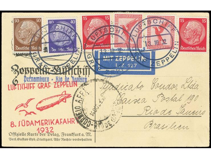 8. Südamerikafahrt, Bordpost-Fotokarte der Hinfahrt vom 13.10., Kabinett