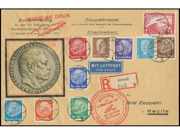 Illustrierter Sonderumschlag "Zur Erinnerung an den 85. Geburtstag von Hindenburg" (nur 25 Stück verausgabt, die Empfänger si