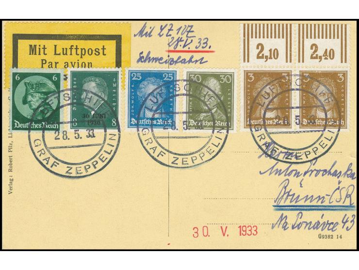 VDE-Kurzfahrt, Bordpostkarte nach Brünn/CSR, Kabinett