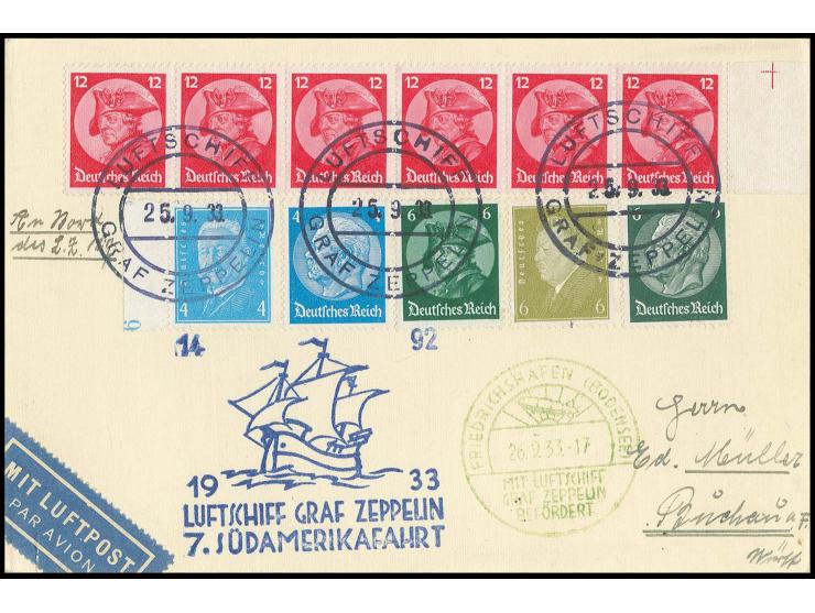 7. Südamerikafahrt, Bordpostkarte der Rückfahrt, Etappe Sevilla-Friedrichshafen, Kabinett