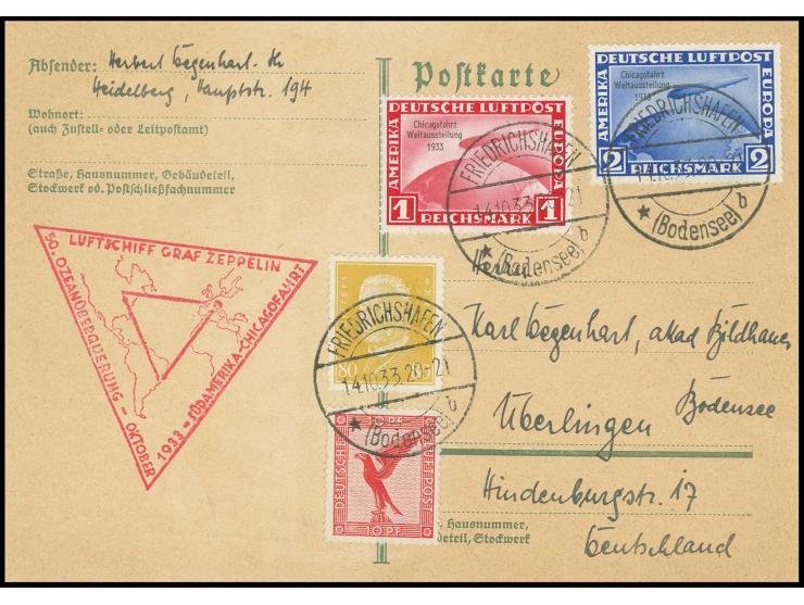 Karte der Rundfahrt, mit u.a. Chicagofahrt 1 und 2 M., Kabinett