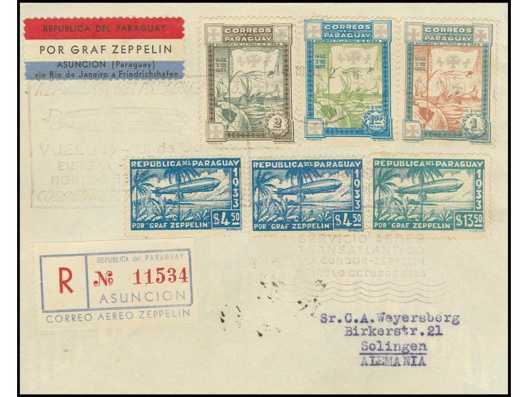 Paraguay-Post: R-Brief nach Solingen, Pracht