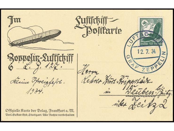 Delag-Karte (bildseitig kleine Schürfung) nach Zeitz