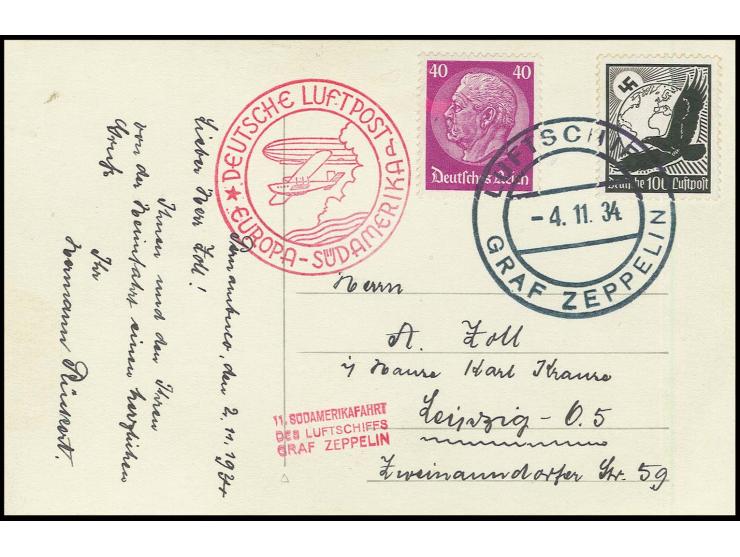 11. Südamerikafahrt, Passagier-Bordpost-Fotokarte der Rückfahrt vom 4.11., Kabinett