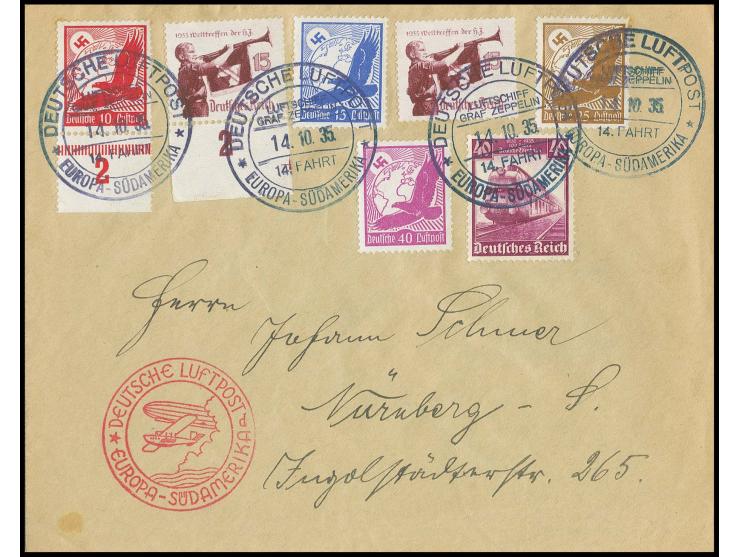 14. Südamerikafahrt, Bordpostbrief der Rückfahrt nach Nürnberg, Absender Besatzungsmitglied Hans Geier