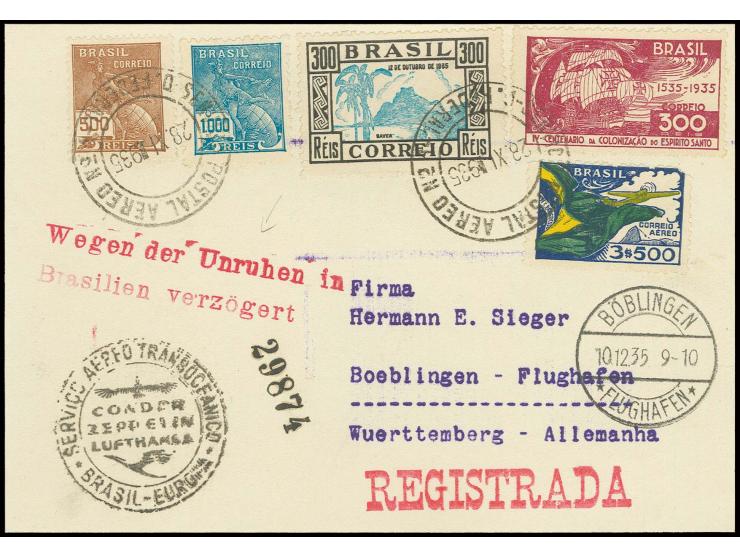 dito, in anderer Type, Karte nach Böblingen, Kabinett