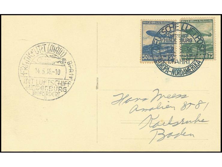 Bordpost-Fotokarte der Rückfahrt mit Bordpoststempel vom 12.5., geschrieben von Clara Adams in typischer Handschrift nach Kar